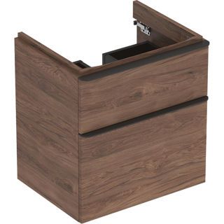 GE Smyle Square US für WT, m. 2 Schubl. 58,4x61,7x47cm, Nussbaum