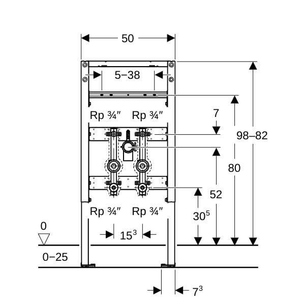 GE Duofix Element für Waschtisch