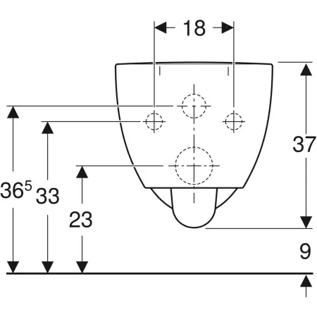 GE Renova Comfort Wand-WC Tiefspüler