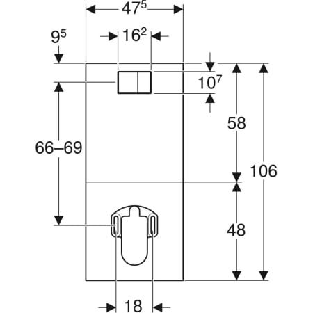GE AquaClean Designplatte/Designabdeckung für WC-Komplettanlage