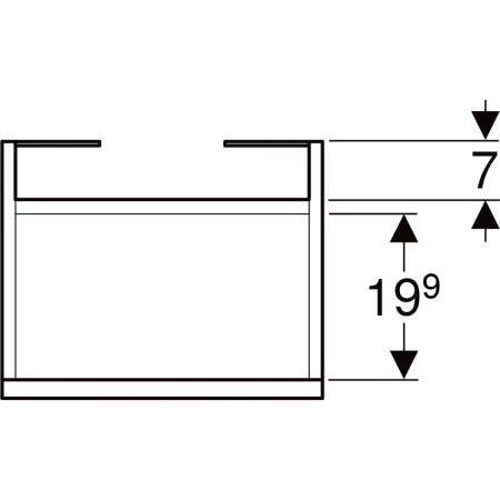GE Renova Plan US für HWB, 1 Tür 38,4x60,5x30,8cmcm, Nussbaum hickory