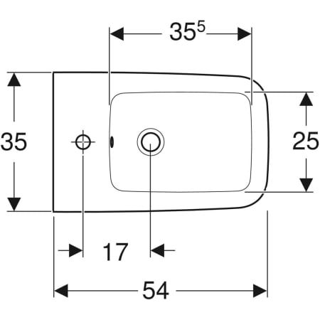 GE iCon Square Wandbidet mit Überlauf, weiß