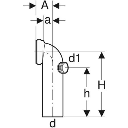 GE Ablauf-Anschlussbogen