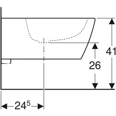 GE iCon Square Wandbidet mit Überlauf, weiß