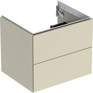 GE ONE Unterschrank für WT/-Platte 2 Schubl., 59,2x50,4x47cm, sandgrau hgl.