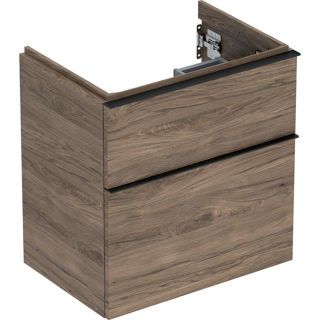 GE iCon Unterschrank f. WT, verk. Ausld. 59,2x61,5x41,6cm, Nussbaum hi./Gr. Lava