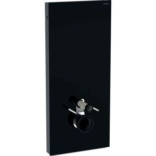GE Monolith Sanitärmodul für Wand-WC 114cm Glas schwarz, Alu. schwarzchrom