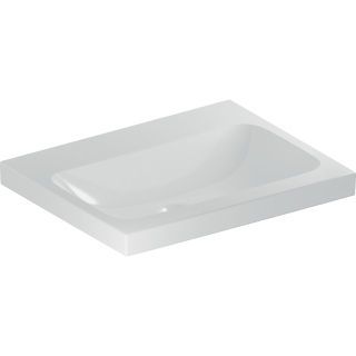 GE iCon Light Waschtisch 60x48cm ohne Hahnloch, ohne Überlauf, weiß