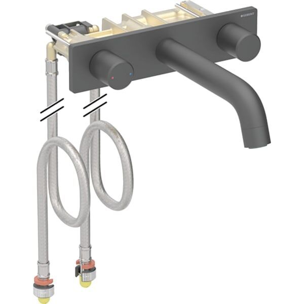 GE ONE WT-Arm. rundes Des. W.-Mont. 2Gr. für UP-Funktionsbox, L:16cm, swm/Etc.