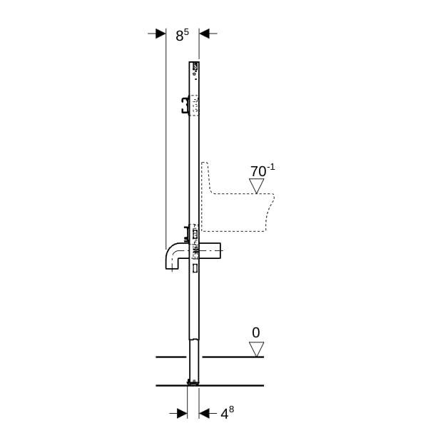 GE Duofix Element für Ausgussbecken