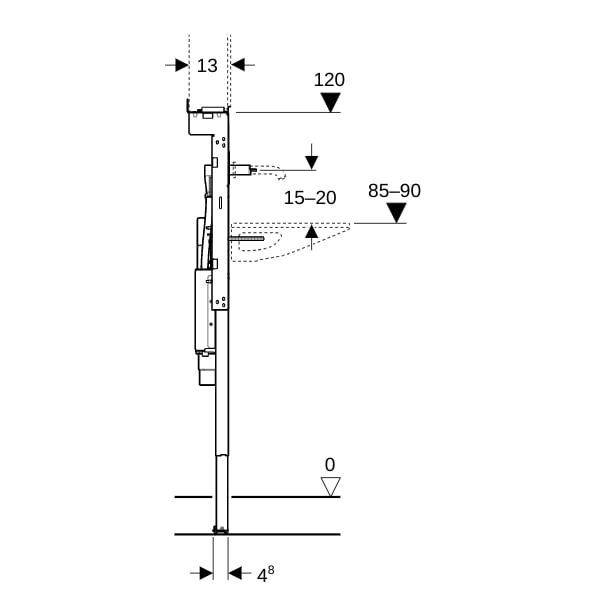 GE Duofix Element für Waschtisch