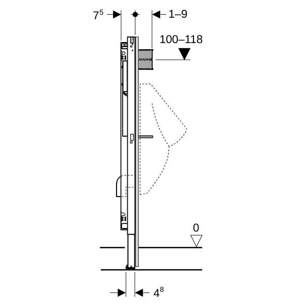 GE Duofix Element Urinal