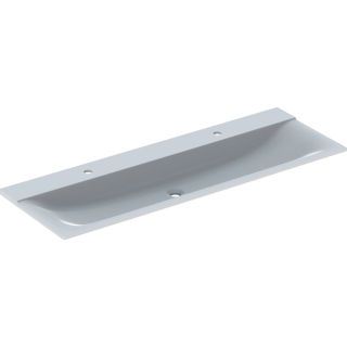 GE Xeno2 Möbelwaschtisch, 140x48cm zwei Hl., o. Ül., weiß-alpin