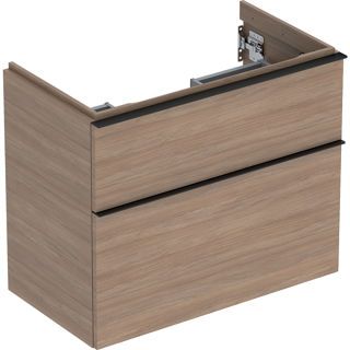 GE iCon Unterschrank f. WT, verk. Ausld. 74x61,5x41,6cm, Eiche/Gr. Lava