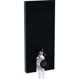 GE Monolith Sanitärmodul für Stand-WC 114cm Glas schwarz, Alu. schwarzchrom