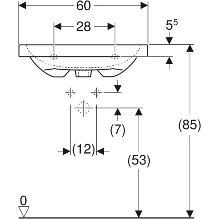 GE iCon Light Aufsatzwaschtisch