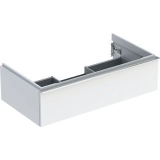 GE iCon Unterschrank für WT, 1 Schubl. 88,8x24,7x47,6cm, weiß hgl/Gr. chrom