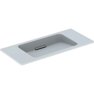 GE ONE WT, 90x40cm, CleanDrain, v.Ausld. o.Hl., Ül. verd., weiß Tect/weiß glzd
