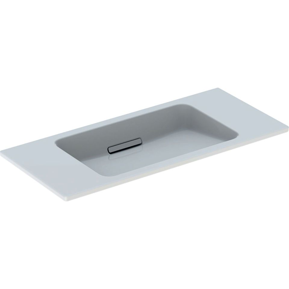 GE ONE WT, 90x40cm, CleanDrain, v.Ausld. o.Hl., Ül. verd., weiß Tect/weiß glzd