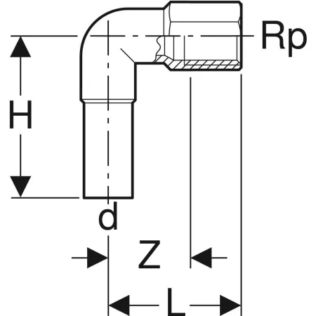GE Mapress Edelstahl Übergangswinkel