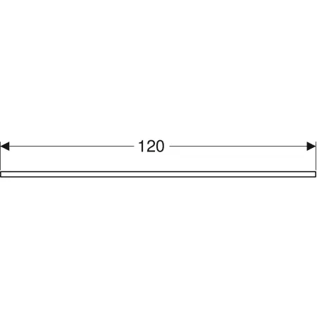 GE ONE WT-Platte, Aus re/li, für AWT 120x2x47cm, Marmoroptik weiss matt