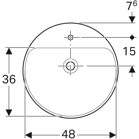 GE VariForm Halbeinbauwaschtisch