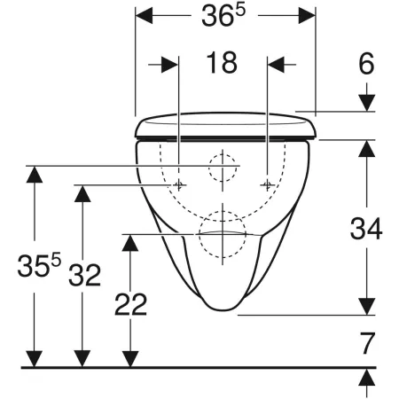 GE Renova Wand-WC Tiefspüler