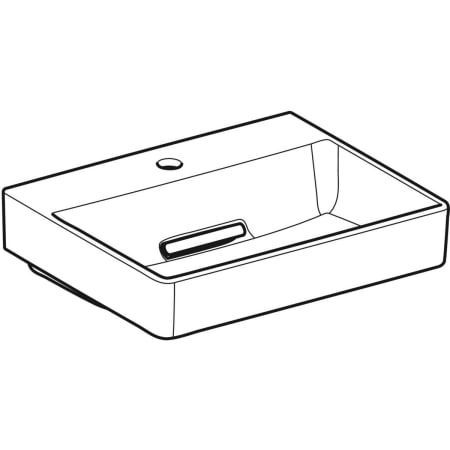 GE ONE AS-WT eckig, 50x41cm, CleanDrain m. Hl., o. Ül., weiß, KeraTect/weiß glzd