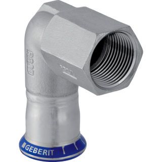 GE Mapress Edelstahl Übergangswinkel 90Gr mit IG (LABS-frei) d15-Rp1/2