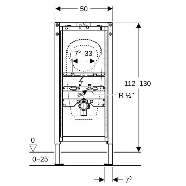 GE Duofix Element Urinal
