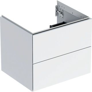 GE ONE Unterschrank für WT/-Platte 2 Schubl., 59,2x50,4x47cm, weiß hgl.