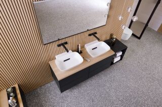 GE Option Plus Square LSP, direkte Bel. u. ind. Bel., 160x70x3,5cm, swm/alu elox