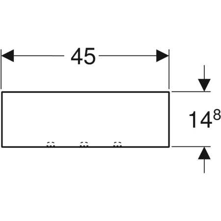 GE Smyle Square Wandablage 45x14,8x14,3cm, weiß