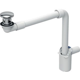 GE WT Ablauf d32 Raumsparmodell mit Druckbet. Ventilabstopfen glanzverchromt
