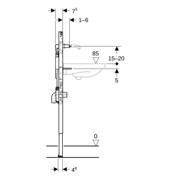GE Duofix Element für Waschtisch