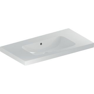 GE iCon Light Waschtisch 90x48cm Ablagefläche, o. Hl., m. Ül., weiß