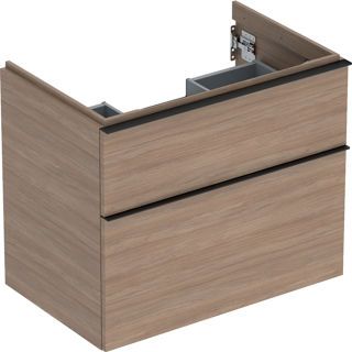 GE iCon Unterschrank für WT, 2 Schubl. 74x61,5x47,6cm, Eiche/Gr. Lava