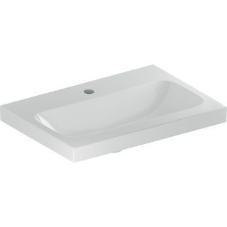 GE iCon Light WT 60x42cm, verk. Ausld. mit Hahnloch, ohne Überlauf, weiß