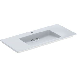 GE ONE MWT 105x48cm, CleanDrain m. Hl., o. Ül., weiß, KeraTect/weiß glzd