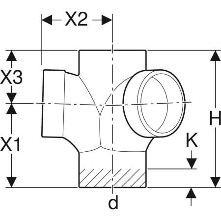 GE Silent-db20 Bogeneckabzweig