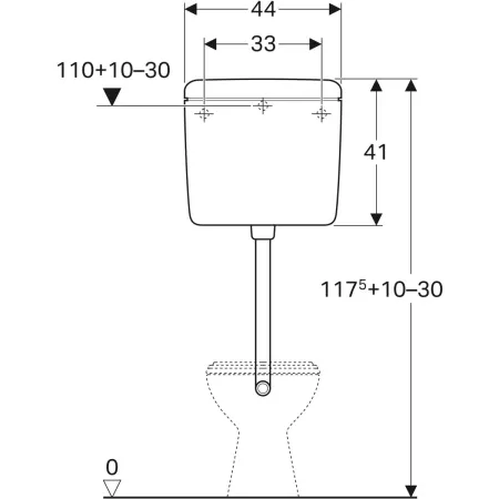 GE Aufputzspülkasten AP127