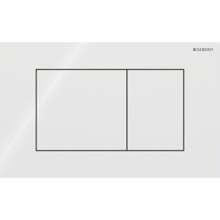 GE Sigma 40 BetPl., für 2-Mengen-Spülung Square, Glas, weiß