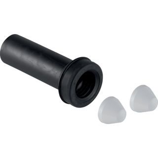 GE Anschlussstutzen m. Manschette und Deckkappen, d50, L:16cm, mattverchr.