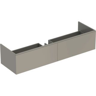 GE Xeno2 Unterschrank f. WT aus VARICOR mit zwei Hl., 159,5x35x47,3cm, greige