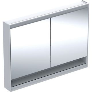 GE ONE Spiegelschrank mit Ni/Comf.Light 2 Türen, AP-Mont., 120x90x15cm, weiß