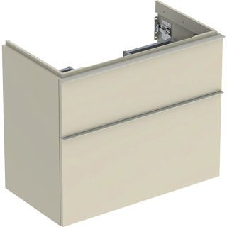 GE iCon Unterschrank f. WT, verk. Ausld. 74x61,5x41,6cm, 2 Schubl., sandgrau