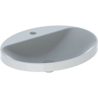 GE VariForm Einbauwaschtisch, oval mit HLB, 60x48cm, o. Ül., weiß gl