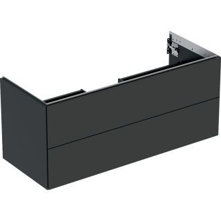 GE ONE Unterschrank für WT/-Platte 2 Schubl., 118,4x50,4x47cm, lava matt
