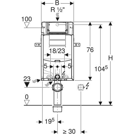 GE Kombifix Element für Wand-WC