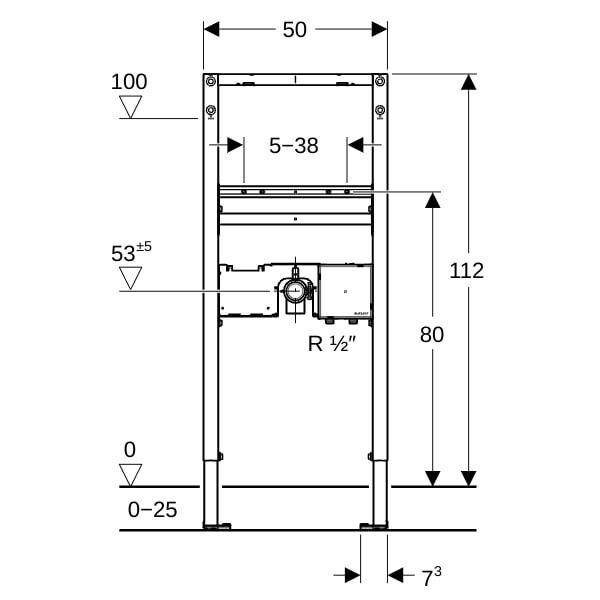 GE Duofix Element für Waschtisch